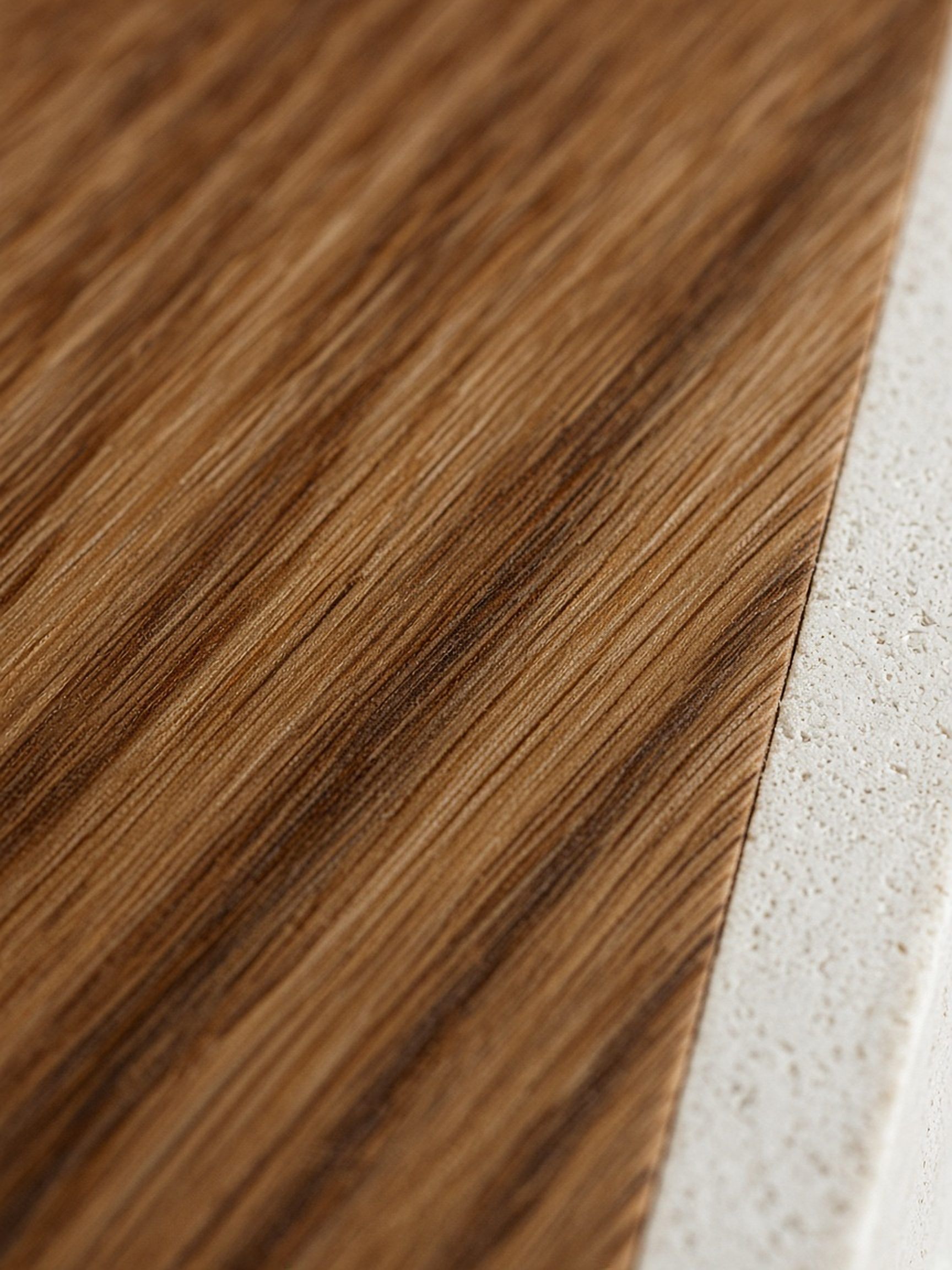 Close up of fumed oak grain