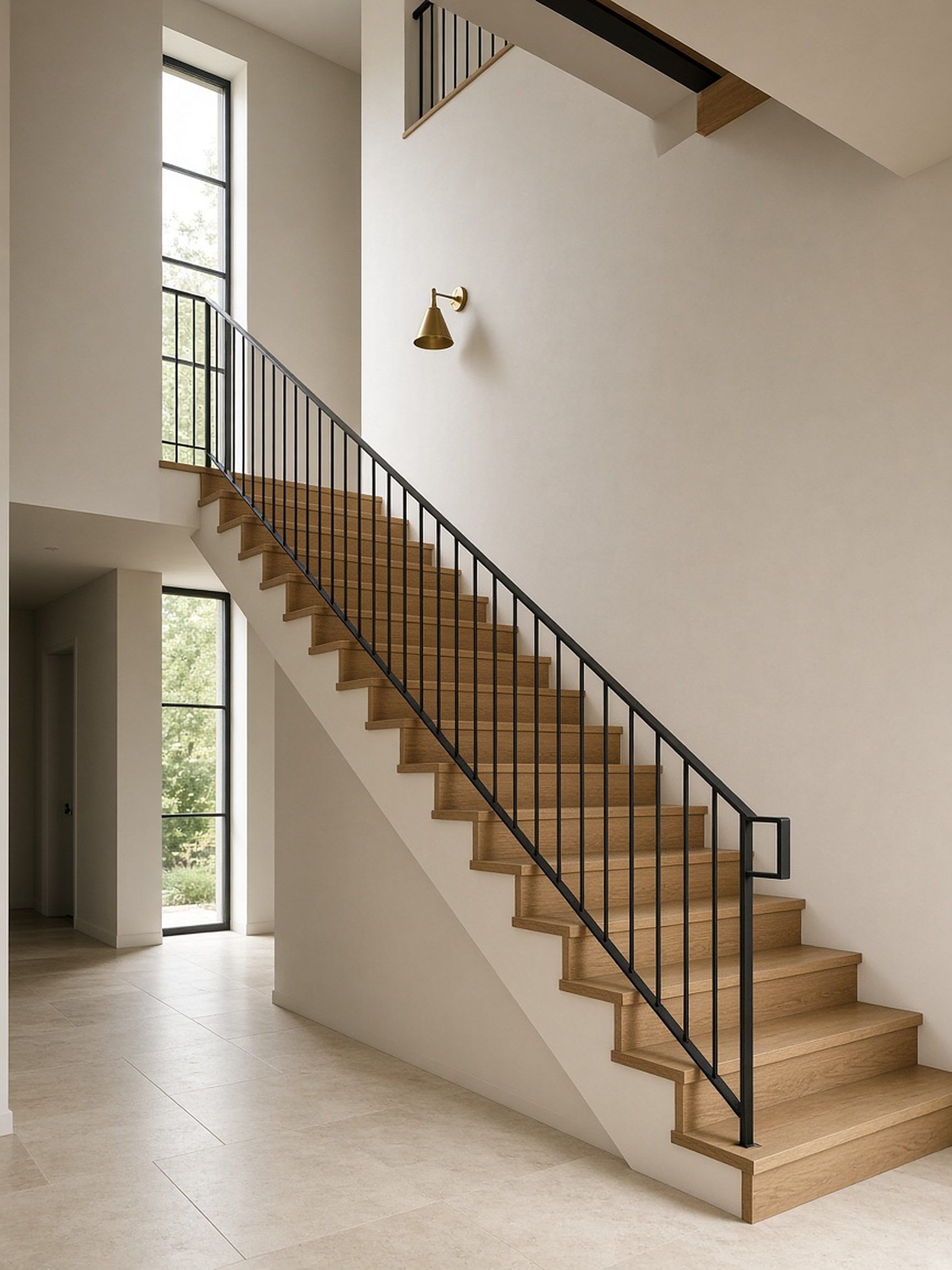 Alderley Edge hallway with an oak staircase